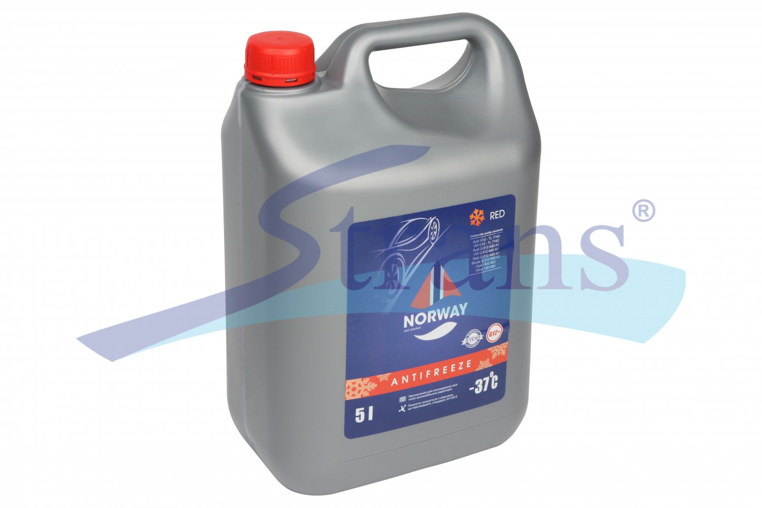 Антифриз Norway G12 -37°C 5Л. (Червоний) Norwayg12Red5L купити в